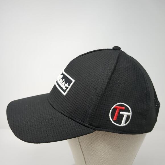 Titleist Snapback Hat Solid Black One Size Adjustable Embroidered - Picture 3 of 9
